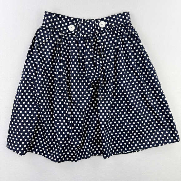 Modcloth Dresses & Skirts - MODCLOTH Polka Dot A-Line Knee Length Skirt Size MEDIUM Womens Navy White